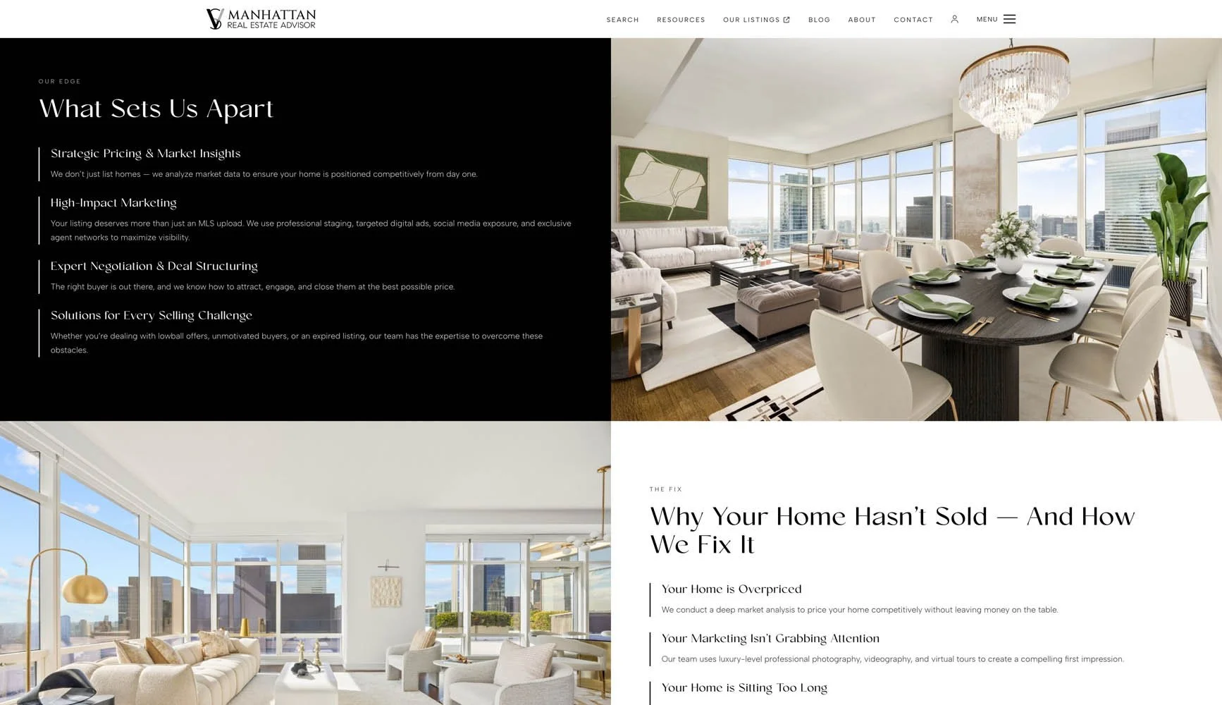 Manhattan Real Estate Advisor seller page